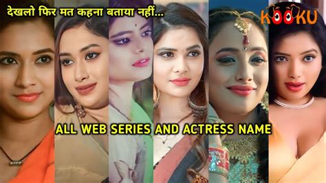 kooku web series actress name|ullu web series actress list.